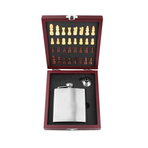 Mới nhất thiết kế 6oz da đen Bìa thép cầm tay Phễu hip flasks kim loại rượu PU Da Hip Flask Bộ quà tặng - Product Image 3