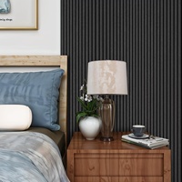 Panneaux acoustiques décoratifs en bois Akupanel, placage chêne noir 3 faces, pour la maison, le bureau et le studio.