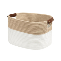 Panier de rangement en corde de coton tressé, grande capacité, pour linge, jouets, couvertures, vêtements, chambre d'enfant, maison, placard