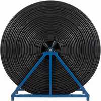 Tuyau plat en TPU noir avec service de découpe, tuyau d'irrigation flexible renforcé de fibres pour le drainage de l'eau agricole