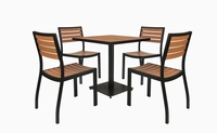 Style léger de luxe Loisirs de plein air Restaurant Bar en plein air Chaises de jardin mentale Ensembles de tables