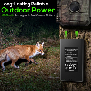 Rechargeable Battery Pack for <strong>GardePro</strong> <strong>Trail</strong> <strong>Camera</strong> E6P/E8P/E8PWF/E6PCF/X60P/X60PMB Model L1000D-10000mAh Upgraded - Product Image 3