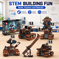 Juguete Educativo de Bloques de Construcción de Robots a Control Remoto para Distribuidores Escolares, Ensamblaje Multimodelo, Empaque Personalizado