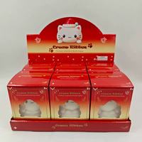 Jouets Squishy Botu Mignons en Forme de Chat Crème avec Chapeau de Noël, Jouets Anti-Stress à Presser, Balles Anti-Stress, Cadeau de Fête de Noël