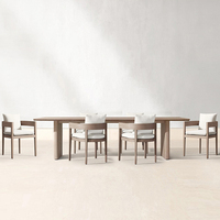 Vente en gros de meubles de jardin en teck Villa ensemble de salle à manger table et chaise d'extérieur pour patio