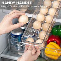 Cuisine 14 grilles en plastique transparent en forme d'oeuf conteneur de stockage plateaux à oeufs transparents boîte à oeufs