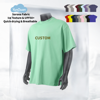 Kaos Polos Custom Print Mint Green Tekstur Keren Bahan Sorona Katun Oversize Sporty Unisex Cepat Kering