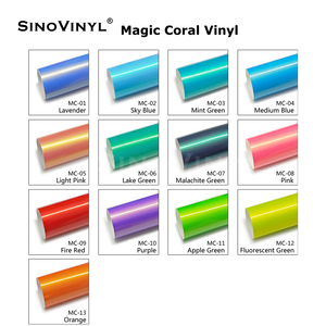 SINOVINYL 1.52x18M/5x59FT Mystic Coral <strong>Fluorescent</strong> Green <strong>Color</strong> Car Full Body Wrap <strong>Vinyl</strong> Stickers - Product Image 6