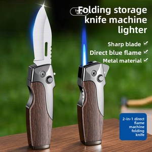 Thiết Kế Hiện Đại Công Cụ Ngoài Trời Kim Loại Gấp Nhẹ Hơn Đánh Lửa Trực Tiếp Di Động Cho Đa Chức Năng Cắm Trại - Product Image 2