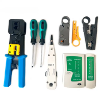 Kit d'outils de réparation de réseau de passage d'alimentation professionnel RJ45 RJ11 RJ12 testeur de câble LAN réseau RJ45 pince à sertir outil