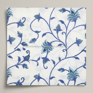 FLORAL BALE Carded Hand Block Printed 100% Cotton Anti-Static Woven <b>Home</b> <b>Textile</b> Fabric Curtains Pillows Shirts Suits Covers - Product Image 2