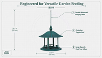 Mangeoire à oiseaux vintage en plastique style pagode, suspendue, décorative, écologique, résistante à l'eau, cadeau de jardin pour oiseaux sauvages, extérieur