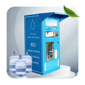 400/800/1200GPD Purified Water Vending Machine Reverse Osmosis Dispenser Water Vending Machine With Card Reader Option