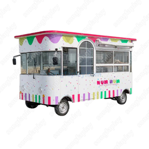 새로운 송파 모바일 실내 정원 냉음료 커피 스낵 카트 푸드트럭 거리 전기 패스트푸드 트레일러 쇼핑몰 캠핑 - Product Image 5