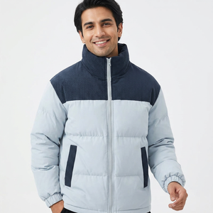 OEM Customized Best Quality Men's <b>Winter</b> Puffer Jacket Stand Collar Casual Style with Embroidery <b>Decoration</b> Sizes up to 4XL - Product Image 1