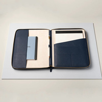 Carpeta Portafolio de Cuero Genuino con Diseño Nuevo 2026, Logotipo Personalizado, RFID, Organizador con Cierre