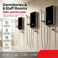 Chauffe-eau électrique à débit instantané 5500W avec écran LED, température constante, pour hôtel, camping-car, voiture, extérieur, usage domestique, salle de bain, en plastique, certifié CE