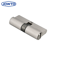 Serrure de porte double cylindre en laiton brossé de haute qualité, antivol, avec vis de sécurité, 5 clés, construction durable pour portes intérieures