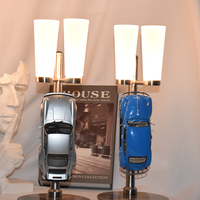 Lampe de chevet LED personnalisée, décoration de chambre à coucher de luxe, lampe de table en forme de phares de voiture