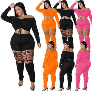 Poéselle 2 Pièces Ensemble Body Côtelé Gris Et Pantalon, Tenue De Détente Confor