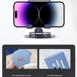 Support de téléphone portable rotatif à 360° en alliage avec gyroscope, pliable, réglable, flexible, portable pour bureau, streaming en direct, maintien et support - Product Image 4