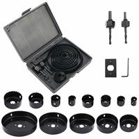 Kit de scie cloche 16 pièces pour le travail du bois, coupe-cercle métallique, forets ronds 3/4'' -5'' (19-127mm)