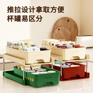 ที่เก็บของบนโต๊ะทำงาน 3 ชั้น PP ชั้นวางอเนกประสงค์สำหรับเครื่องเขียน เครื่องสำอาง ถ้วยชา ใช้บนโต๊ะทำงาน - Product Image 4