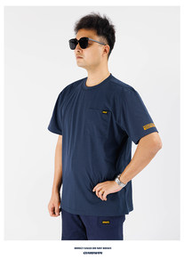 Camiseta de Trabajo Wang <span class=keywords><strong>Po</strong></span> Gua para Hombre, Manga Corta, Ligera, de Secado Rápido, Transpirable, Corte Holgado, Verano 2025 - Product Image 5