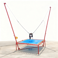 2mx2mx4m Sicheres Weiches Faltbares Tragbares PVC Polypropylen Bungee-Jump-Trampolin für Innen- und Außenbereich Gewerbliche Nutzung Jungen Mädchen Kinder