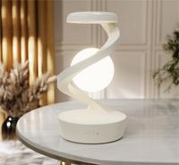 Creativo RGB interior inalámbrico recargable LED luz de noche moderno ABS dormitorio ambiente Mesa levitación rotación mesita de noche Escritorio