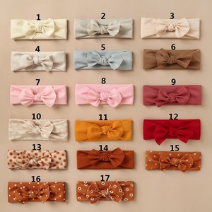 Diadema de nailon para niños, accesorios para el cabello, diadema elástica de doble capa con lazo suave para bebés - Product Image 2