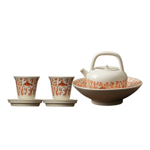 Miniature Porcelain Teapot And Two <b>Cups</b> Kung Fu <b>Tea</b> <b>Set</b> For 2 People With Lid Lead Free Dehua County Origin - Product Image 5