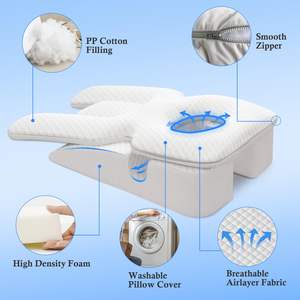 Almohada boca abajo para cirugía postoperatoria de <span class=keywords><strong>ojos</strong></span> BBL-Almohada para dormir de estómago de espuma viscoelástica triturada con cubierta extraíble Masaje en el hogar - Product Image 4