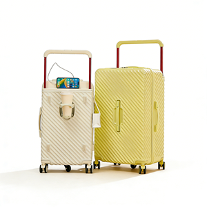 Valise à roulettes large en ABS/PC, bagage de voyage d'affaires avec porte-gobelet et port de charge USB, vente en gros - Product Image 1