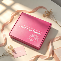 Boîte d'expédition rose pour cosmétiques, emballage personnalisé avec logo imprimé, protection en carton ondulé pour produits de beauté