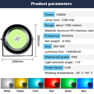 ไฟตกปลา LED สีเขียว 1000W สำหรับเรือ ใช้ล่อปลาหมึก ไฟส่องสว่างเหนือน้ำ สำหรับตกปลาตอนกลางคืน - Product Image 4