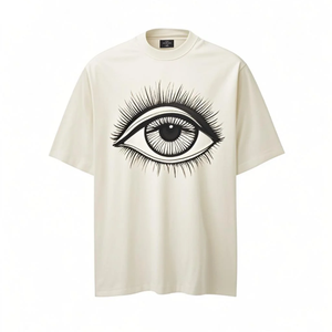 Soft Vintage Feel T-shirt pour homme Direct Spray Motif coloré Col rond T-shirts pour homme - Product Image 3