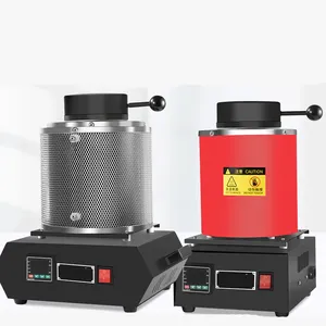 1/2/3kg 2000F Mini Digital Electric Gold Melting Furnace Melting Furnace with Graphite Crucible for Tin Silver Copper Aluminium