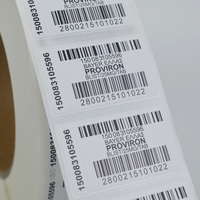 Etiquetas Adhesivas de Papel para Embalaje con Código de Barras, Impresión Personalizada en Rollo, Doble Capa, Forro Doble Privado