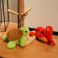 Nouveaux jouets d'animaux marins pour anniversaire : Crabes, requins, tortues marines, poulpes et poissons-clown mignons en coton PP doux, en forme de pendentif