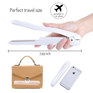 Piastra per Capelli Mini da Viaggio Ricaricabile Senza Fili con Rivestimento in Ceramica, Display LED della Temperatura, Controllo tramite App USB, 18W - Product Image 2