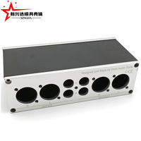 Boîtier de préamplificateur audio en aluminium extrudé avec panneau frontal brossé pour processeur de signal HiFi avec interface RCA XLR