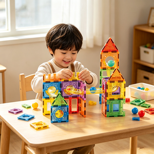 Oferta Especial: 30 Piezas de Bloques Magnéticos con Rodamientos de Bolas de ABS de 7.5cm, Juguetes Educativos STEM para Niños en Preescolar y Juego en Casa - Product Image 2
