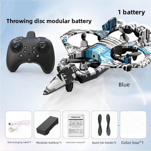 AiJH Avion RC pour débutants Rouleau de 360 degrés Avion RC <span class=keywords><strong>Jet</strong></span> Fighter One-Key Décollage Avion télécommandé Jouets - Product Image 5