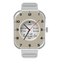 Montre connectée Android carrée, étanche IP68, écran IPS 2,01 pouces, chargeur magnétique sans fil en gel de silice, boîtier en acier, réveil, autonomie 5-10 jours