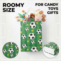 623174 Bolsas de Regalo de Papel con Diseño de Fútbol, Bolsas para Fiestas Infantiles, Cumpleaños, Deportes, Venta al Por Mayor