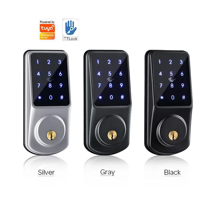 Smart Home Security Lock Tuya WiFi / TTLock Ble Keyless Door Entry Locking System Deadbolt Lock for Main Gate