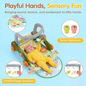 Tapis <span class=keywords><strong>de</strong></span> jeu multifonctionnel 7-en-1 Yrb Baby avec piano, trotteur et tapis d'éveil pour bébé – Idéal comme cadeau ou jouet - Product Image 4