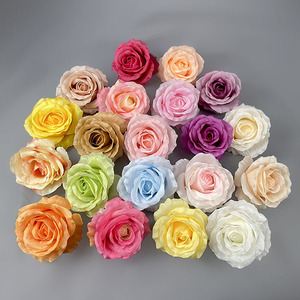 Cabeza de Rosa Artificial de Seda Natural de 39 Pulgadas, Flores Artificiales de Larga Duración para Decoración de Bodas, Fiestas, Hogar y Hoteles - Product Image 1