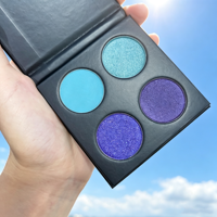 Palette de fards à paupières naturels nude 4 couleurs DIY, étiquette privée, logo personnalisé, palette de fards à paupières mats et pailletés pressés, hautement pigmentée